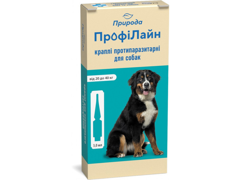 Капли на холку от блох и клещей ProVet ПрофиЛайн для собак весом от 20 кг до 40 кг 4 шт х 3 мл (137641)
Капли на холку от блох и клещей ProVet ПрофиЛайн для собак весом от 20 кг до 40 кг 4 шт х 3 мл (137641)