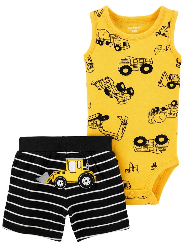 Боди-майка и шорты для мальчика Carters 80 см 12 мес желтый 36929 
Боди-майка и шорты для мальчика Carters 80 см 12 мес желтый 36929