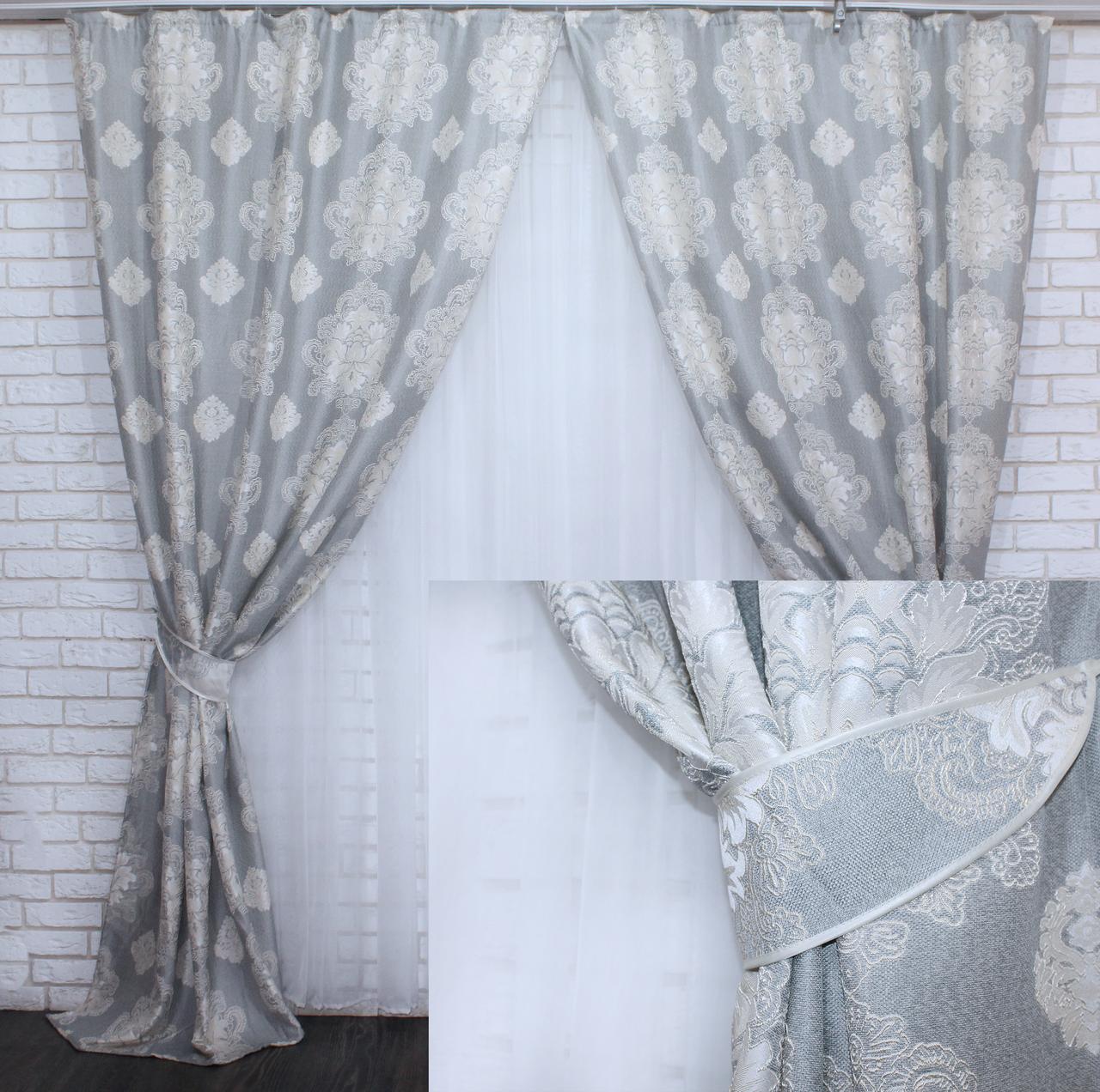 Комплект готовых штор из ткани лён
Комплект готовых штор из ткани лён