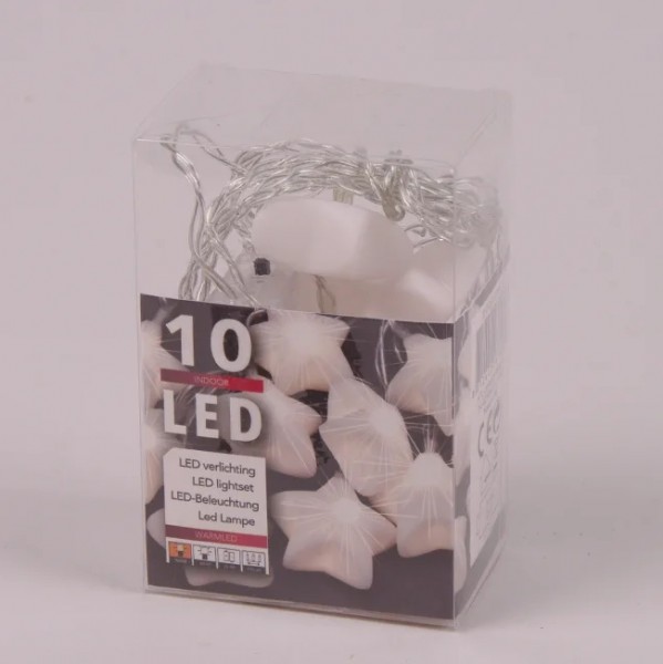 Гирлянда LED Звездочки теплый свет 10 светодиодов 1,35 м. 45018 (BAM01593)
Гирлянда LED Звездочки теплый свет 10 светодиодов 1,35 м. 45018 (BAM01593)