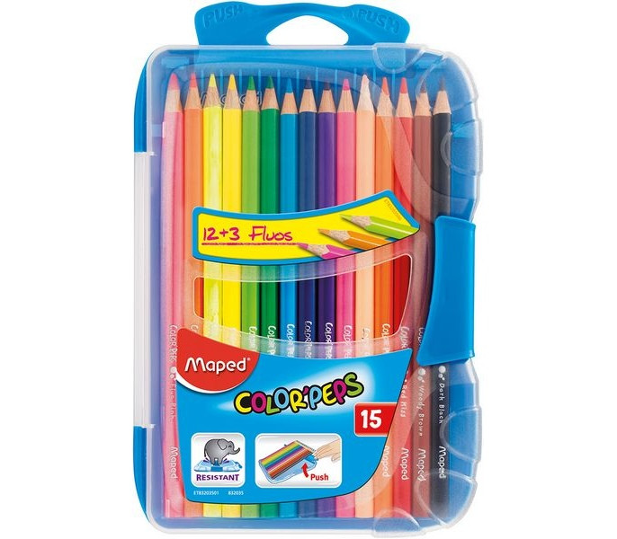 Карандаши цветные MAPED COLOR PEPS Smart Box, 15 цв., пластик. футляр с подвесом, ассорти
Карандаши цветные MAPED COLOR PEPS Smart Box, 15 цв., пластик. футляр с подвесом, ассорти