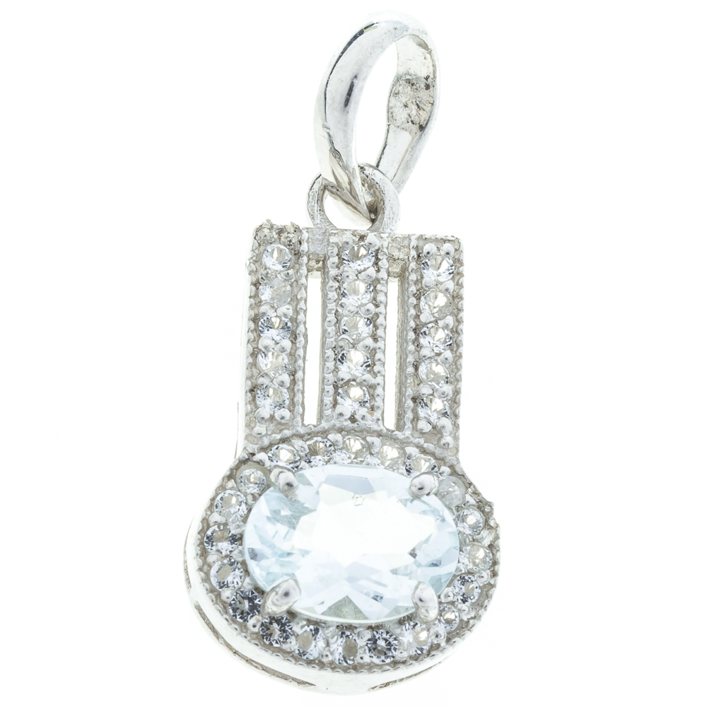 Серебряная подвеска 925 пробы 3,58 гр. с кеннийским аквамарином и топазами 0,94 карат #200875.
Серебряная подвеска 925 пробы 3,58 гр. с кеннийским аквамарином и топазами 0,94 карат #200875.