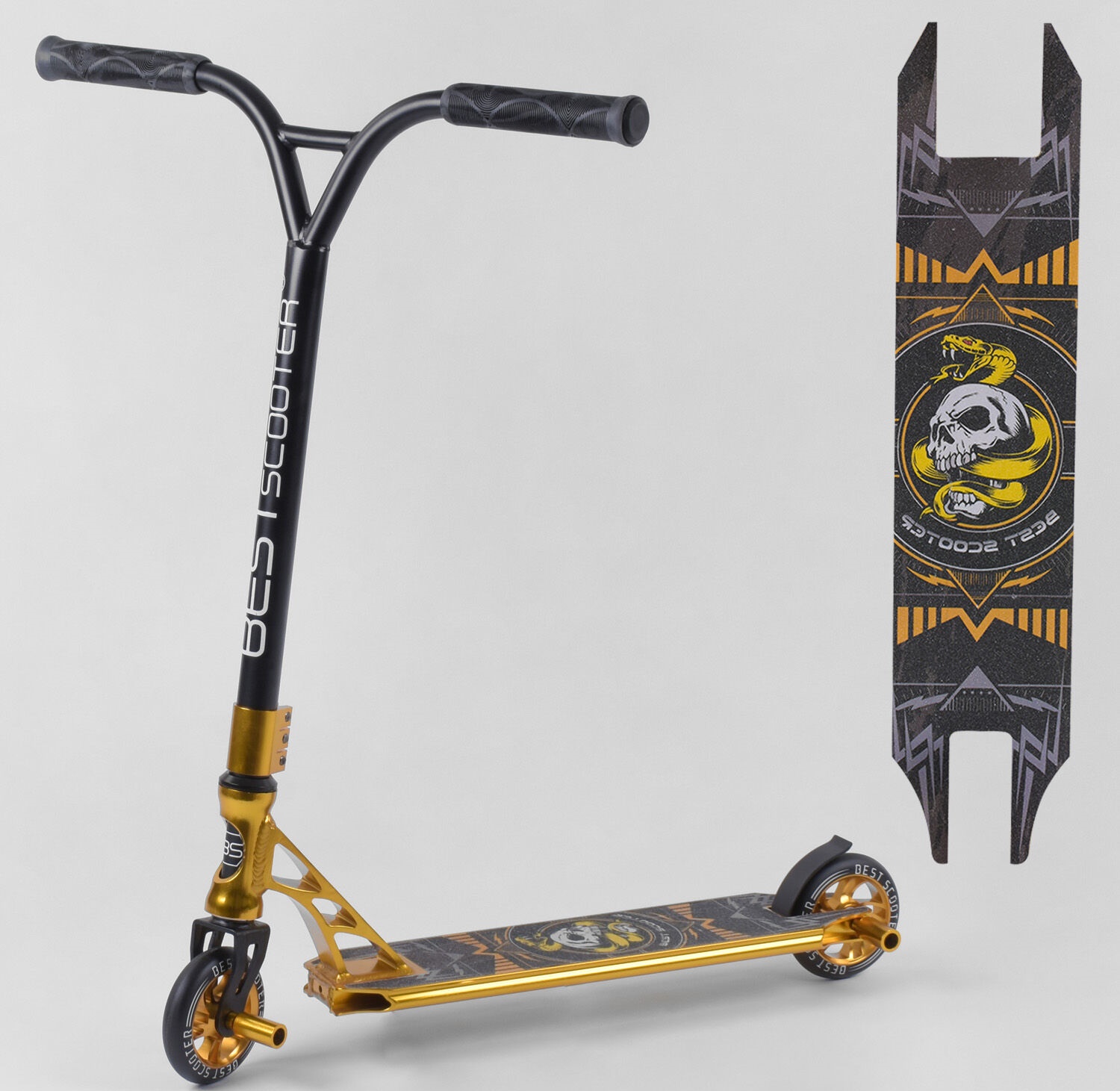 Самокат трюковый Best Scooter 83555 с HIC системой Пегами диск и дека алюминиевые Черный с желтым
Самокат трюковый Best Scooter 83555 с HIC системой Пегами диск и дека алюминиевые Черный с желтым