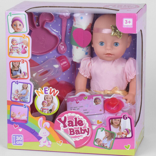 Пупс интерактивный Yale Baby No935B для девочки функциональный 30 см с аксессуарами
Пупс интерактивный Yale Baby No935B для девочки функциональный 30 см с аксессуарами