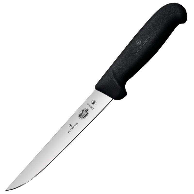Нож кухонный, бытовой Victorinox Fibrox Boning (лезвие: 150мм), черный 5.6003.15
Нож кухонный, бытовой Victorinox Fibrox Boning (лезвие: 150мм), черный 5.6003.15