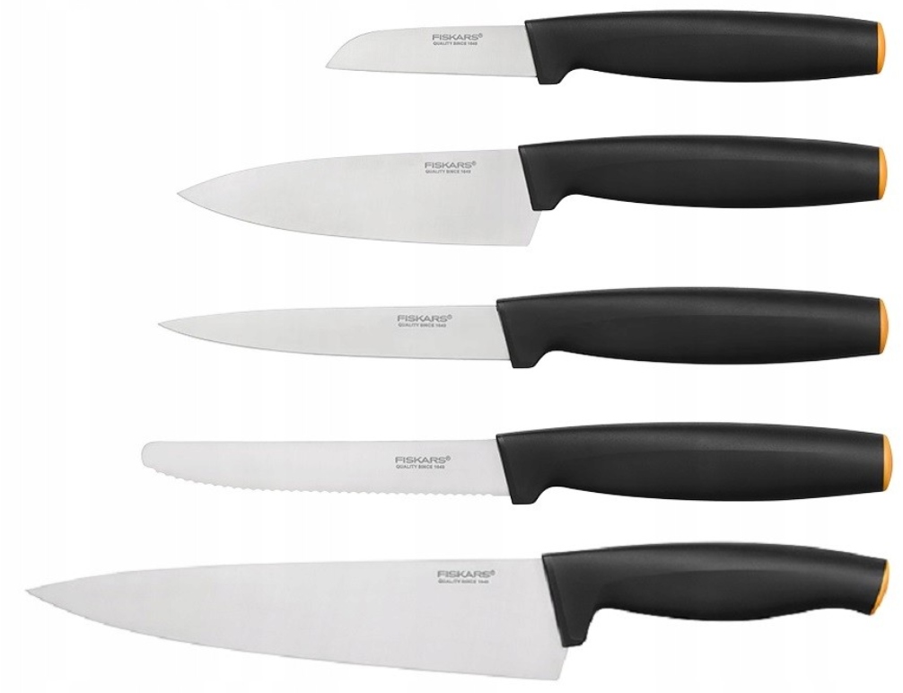 Набор ножей Fiskars 1014198/1014199 5 предметов из нержавеющей стали с ручкой Softouch Черный
Набор ножей Fiskars 1014198/1014199 5 предметов из нержавеющей стали с ручкой Softouch Черный