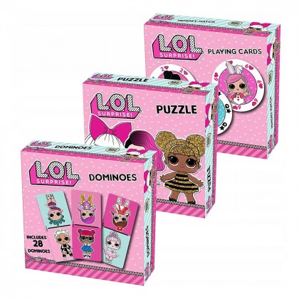 Набор настольных игр Spin Master L.O.L. Surprise Jumbo Card Game, Dominos, головоломка (17-6280479)
Набор настольных игр Spin Master L.O.L. Surprise Jumbo Card Game, Dominos, головоломка (17-6280479)