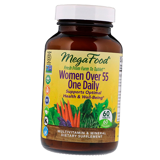 Витамины для женщин после 55 лет, Women Over 55 One Daily, Mega Food 60таб (36343019)
Витамины для женщин после 55 лет, Women Over 55 One Daily, Mega Food 60таб (36343019)
