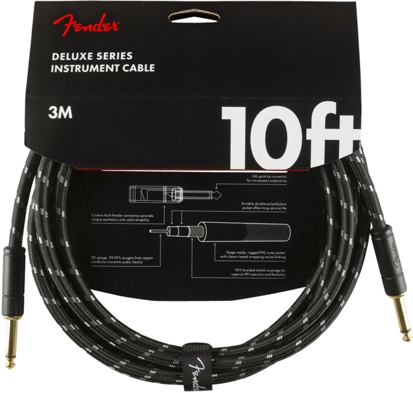Инструментальный кабель Fender Cable Deluxe Series 10 ft 3 м Black Tweed (228466)
Инструментальный кабель Fender Cable Deluxe Series 10 ft 3 м Black Tweed (228466)