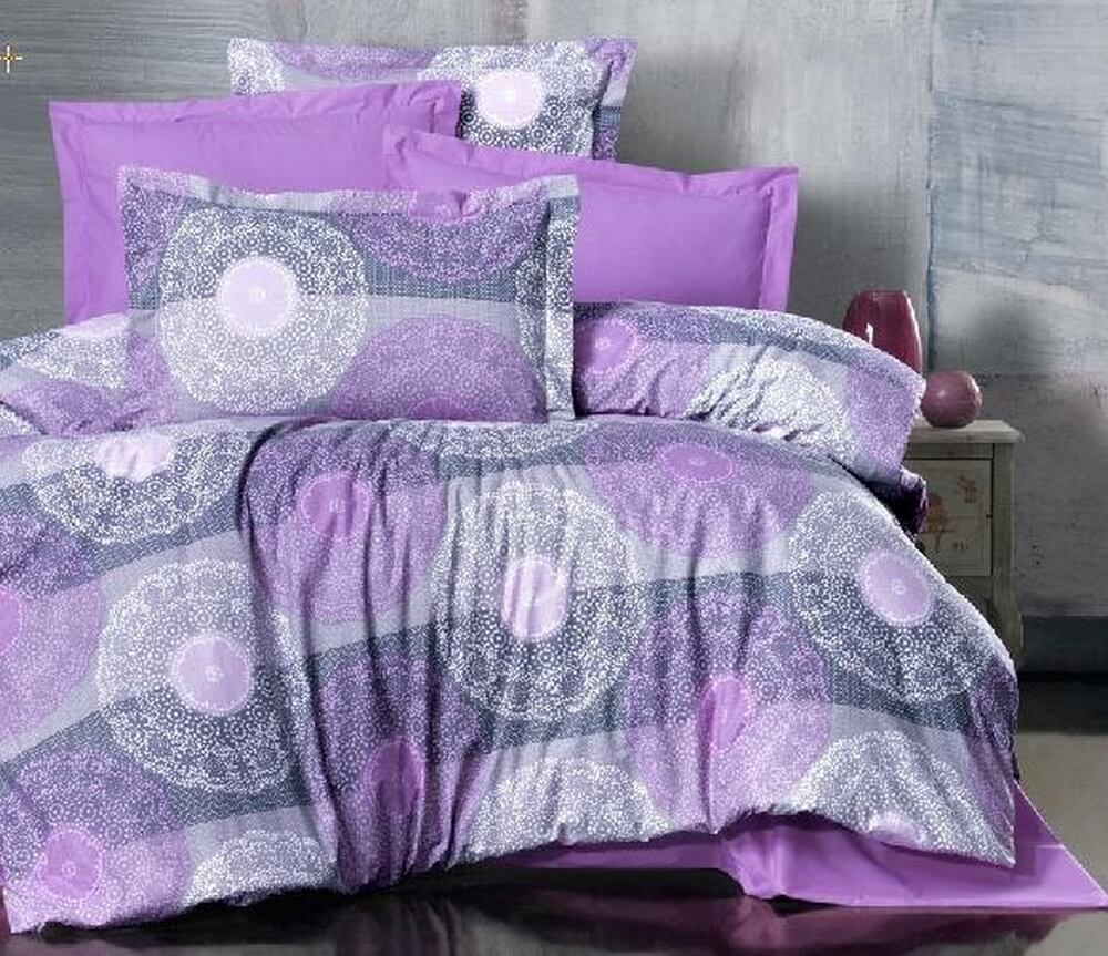 Постельное белье Nevresim Dunyasi ранфорс Gilan Lila евро 
Постельное белье Nevresim Dunyasi ранфорс Gilan Lila евро