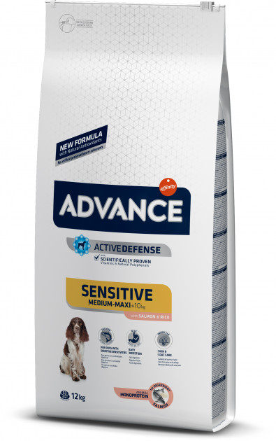 Сухой корм Advance Sensitive salmon & rice для взрослых собак с чувствительным пищеварением 12 кг (8410650173559)
Сухой корм Advance Sensitive salmon & rice для взрослых собак с чувствительным пищеварением 12 кг (8410650173559)