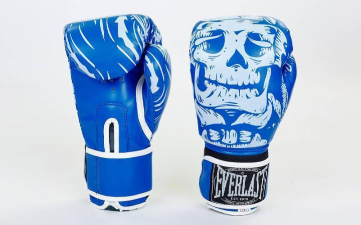 Перчатки для бокса и единоборств на липучке Everlast SKULL 5493 синий-белый 12 унций
Перчатки для бокса и единоборств на липучке Everlast SKULL 5493 синий-белый 12 унций