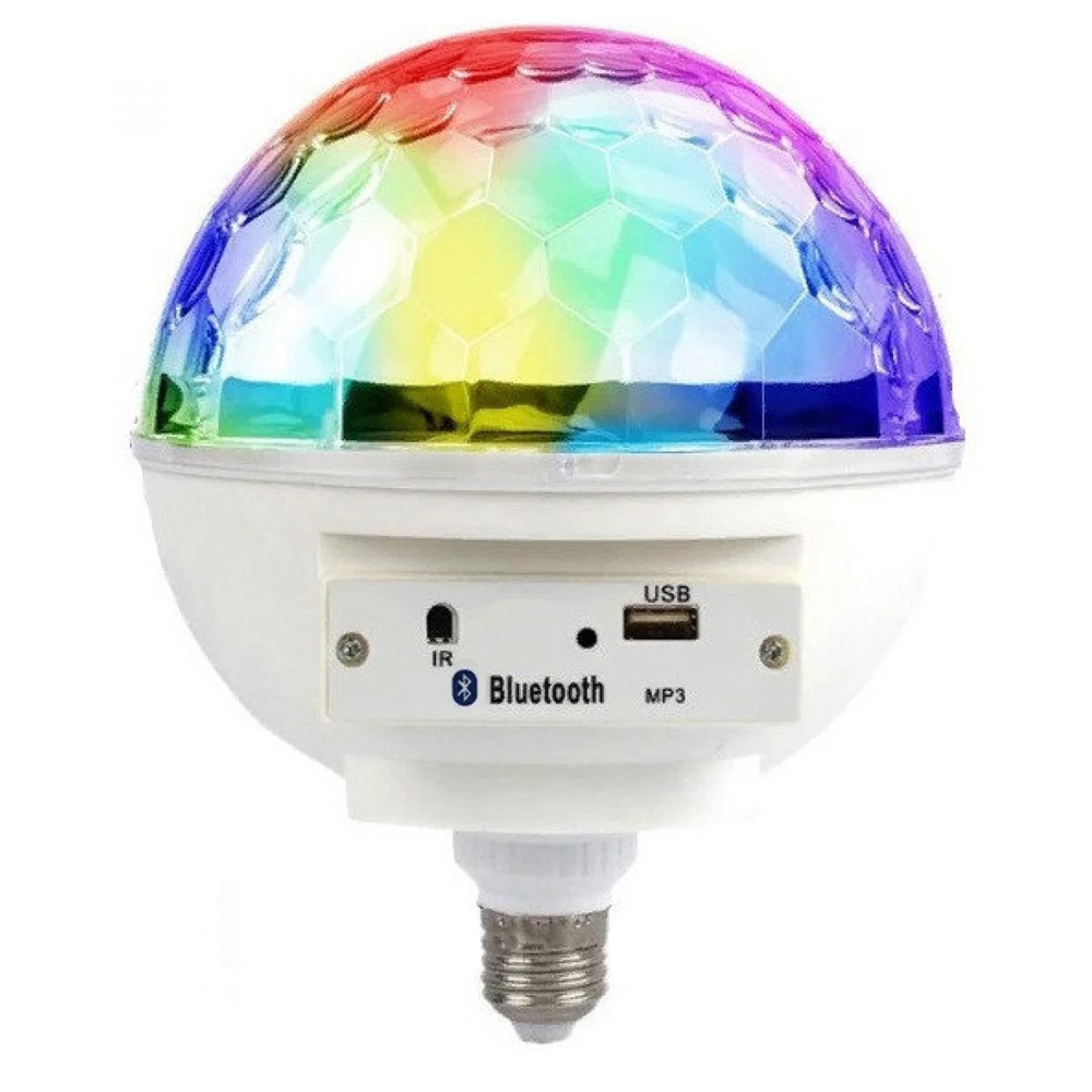 Диско-лампа з пультом біла d-16см LED Crystal magic Ball Light, світіння різнокольорове (VS7003714)
Диско-лампа з пультом біла d-16см LED Crystal magic Ball Light, світіння різнокольорове (VS7003714)