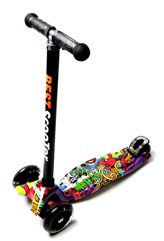 Детский трехколесный самокат Scooter MAXI со светящимися колесами и рисунком, Graffiti Hip-Hop
Детский трехколесный самокат Scooter MAXI со светящимися колесами и рисунком, Graffiti Hip-Hop