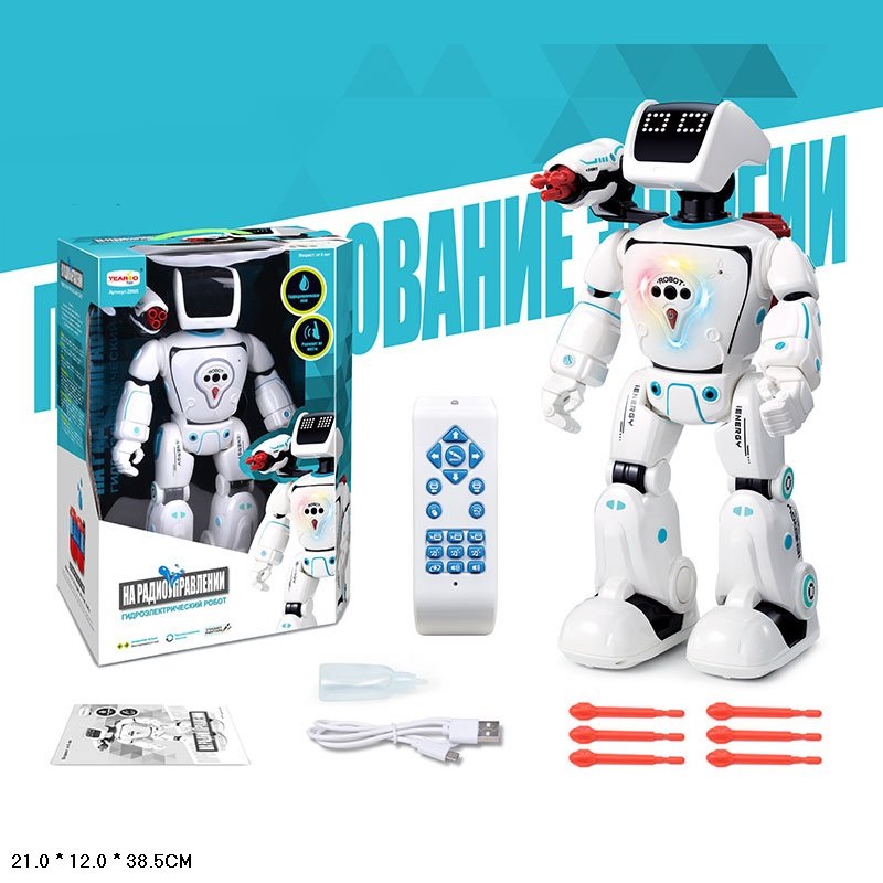 Робот на радіоуправлінні гидроэлектрический Yeario Toy 22005 стріляє стрілами співає, танцює
Робот на радіоуправлінні гидроэлектрический Yeario Toy 22005 стріляє стрілами співає, танцює