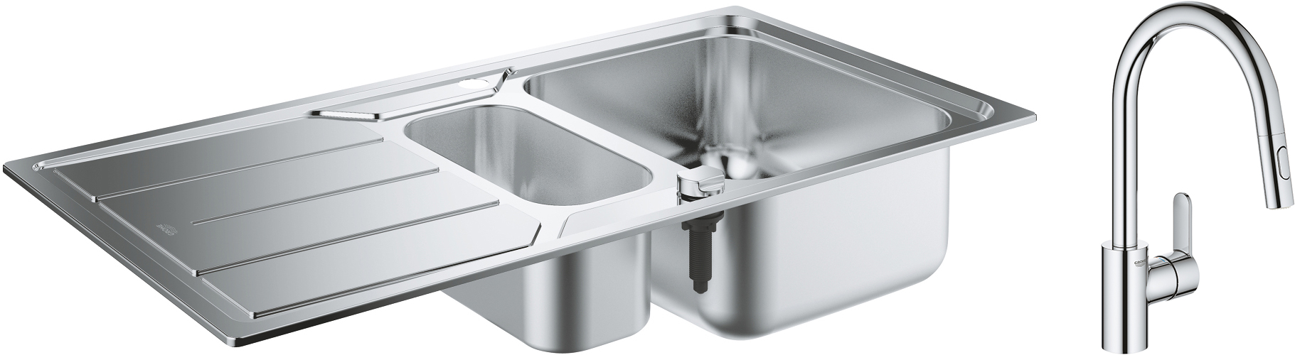 Кухонная мойка GROHE Sink K500 31572SD0 со смесителем Eurostyle Cosmopolitan 31482003
Кухонная мойка GROHE Sink K500 31572SD0 со смесителем Eurostyle Cosmopolitan 31482003