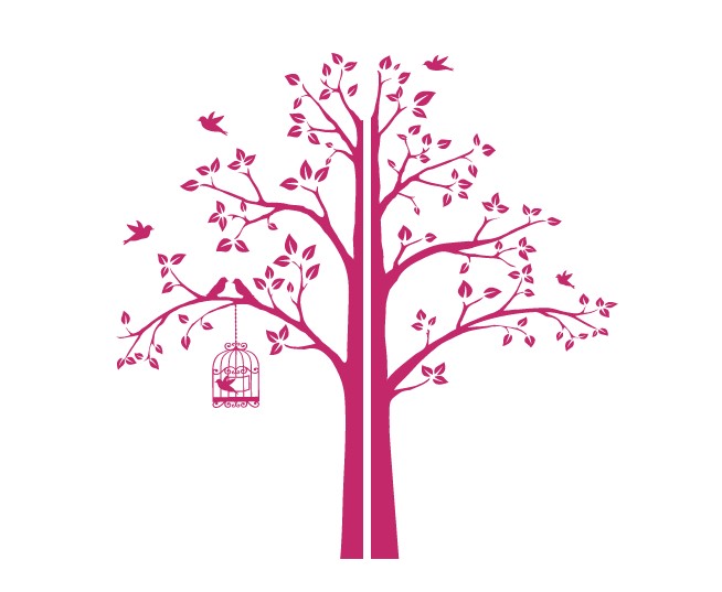 Интерьерная наклейка IdeaClock Tree with a cage, corner 190х195 см Малиновый(62274-46-19)
Интерьерная наклейка IdeaClock Tree with a cage, corner 190х195 см Малиновый(62274-46-19)