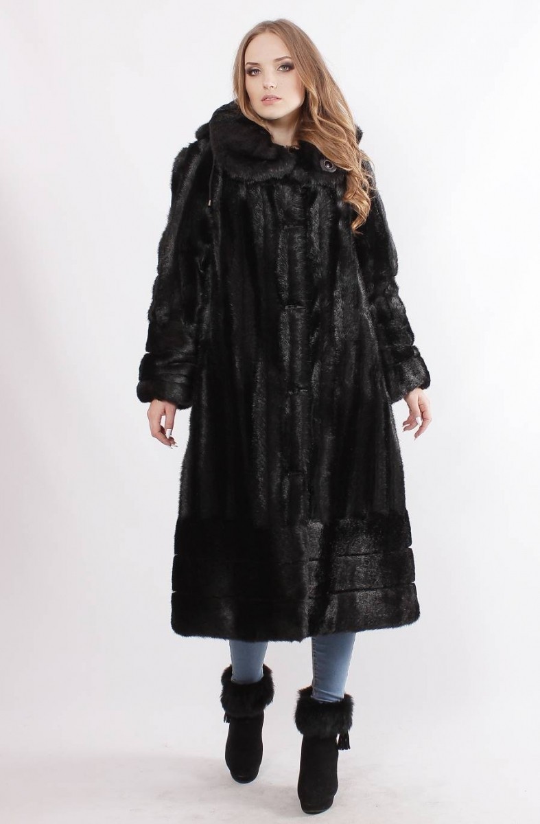 Шуба искусственная. М-61, цвет: Черная норка № 32 Размер 44
Шуба искусственная. М-61, цвет: Черная норка № 32 Размер 44