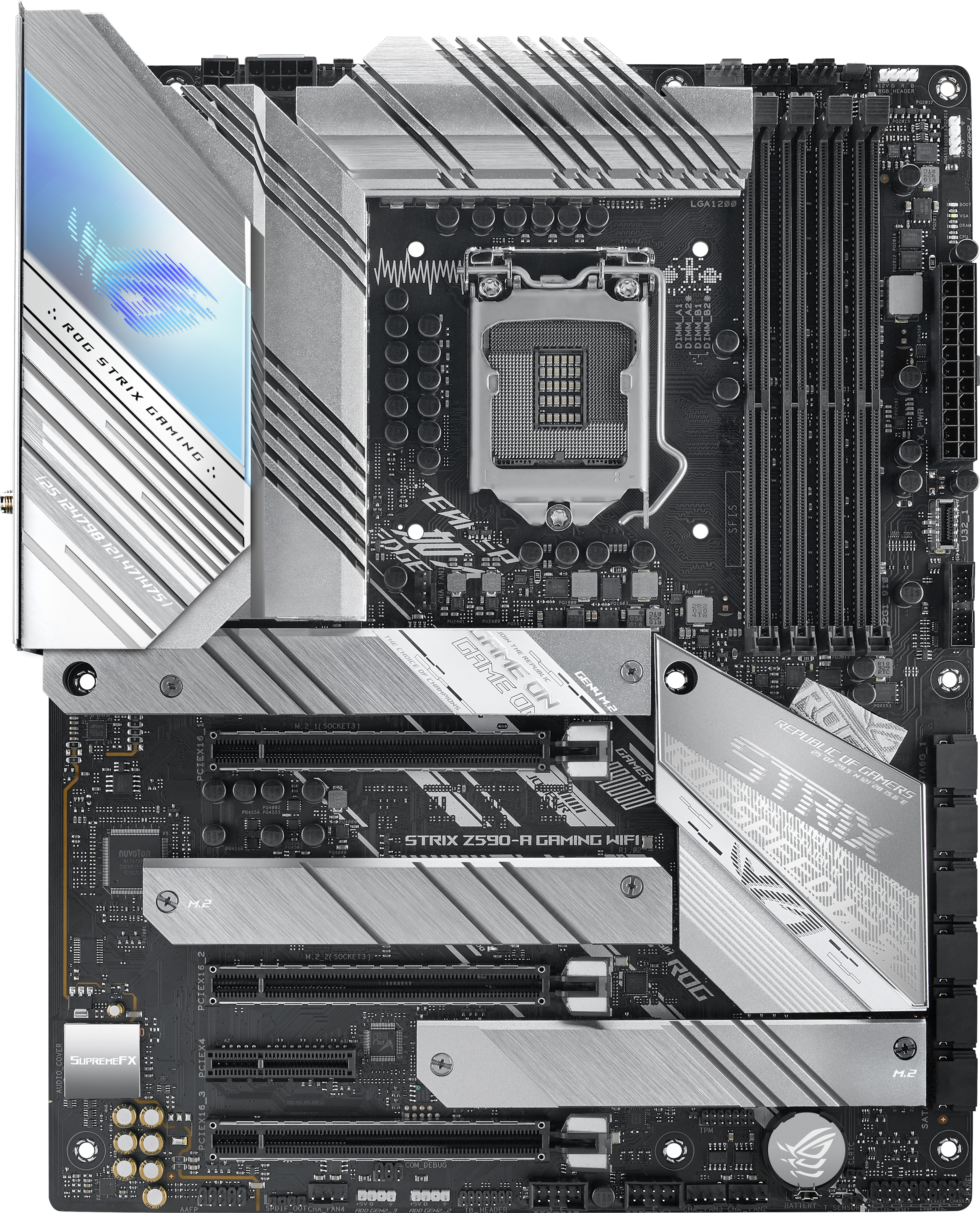 Материнская плата Asus ROG Strix Z590-A Gaming Wi-Fi (s1200, Intel Z590, PCI-Ex16)
Материнская плата Asus ROG Strix Z590-A Gaming Wi-Fi (s1200, Intel Z590, PCI-Ex16)