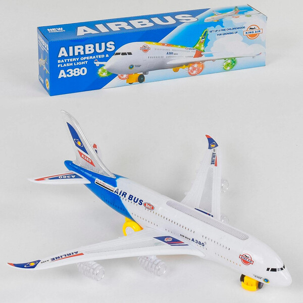 Игрушка самолет King Air AirBus A380 со световыми и звуковыми эффектами 43 см Белый (41701)
Игрушка самолет King Air AirBus A380 со световыми и звуковыми эффектами 43 см Белый (41701)
