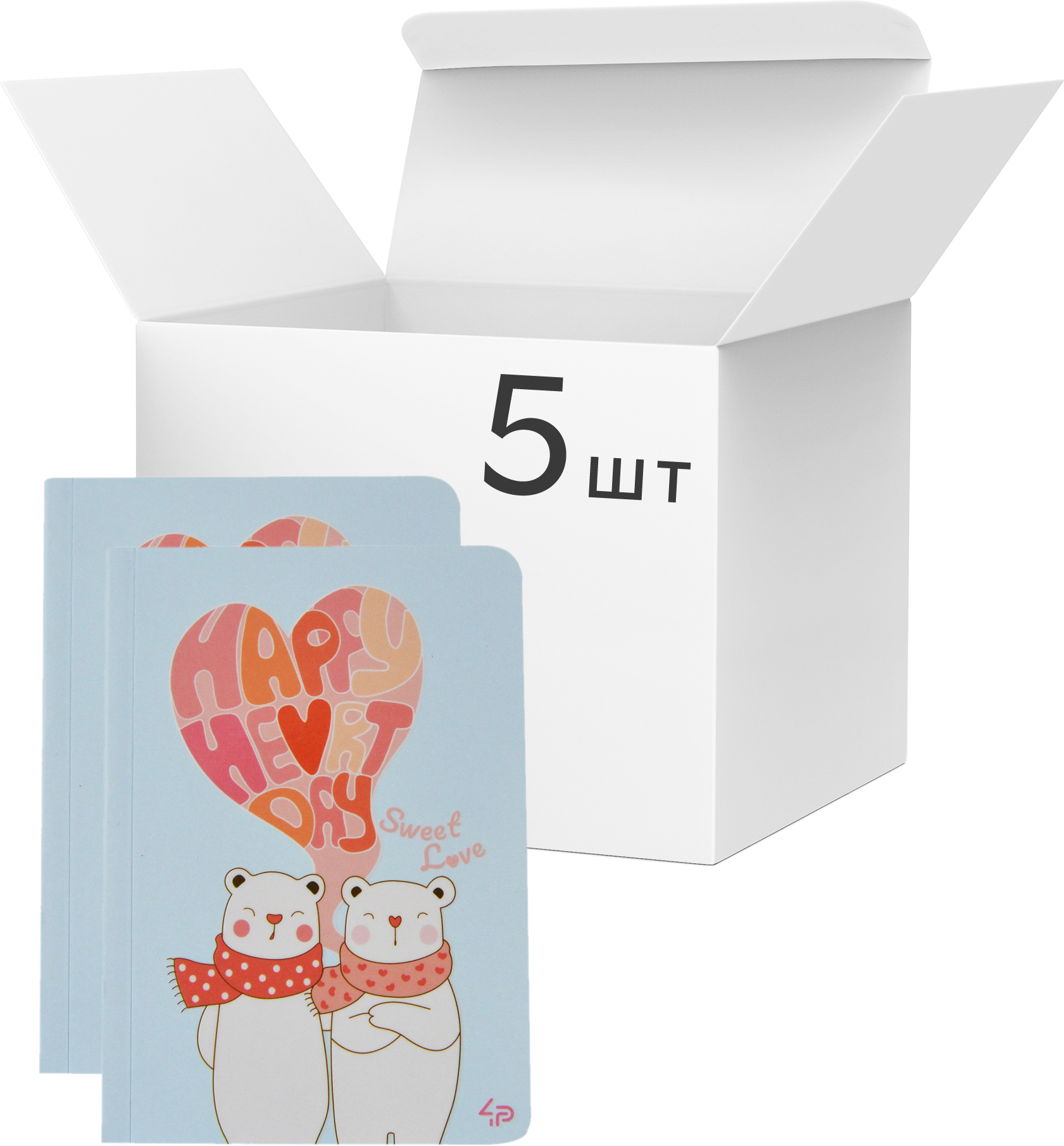 Упаковка блокнотов 4Profi Profiplan Sweet love note А5 в клетку 40 листов Bears 5 шт (904310)
Упаковка блокнотов 4Profi Profiplan Sweet love note А5 в клетку 40 листов Bears 5 шт (904310)