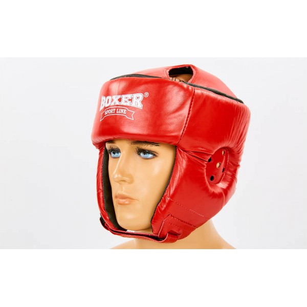 Шлем боксерский открытый с усиленной защитой макушки кожаный BOXER (красный), Размер L
Шлем боксерский открытый с усиленной защитой макушки кожаный BOXER (красный), Размер L