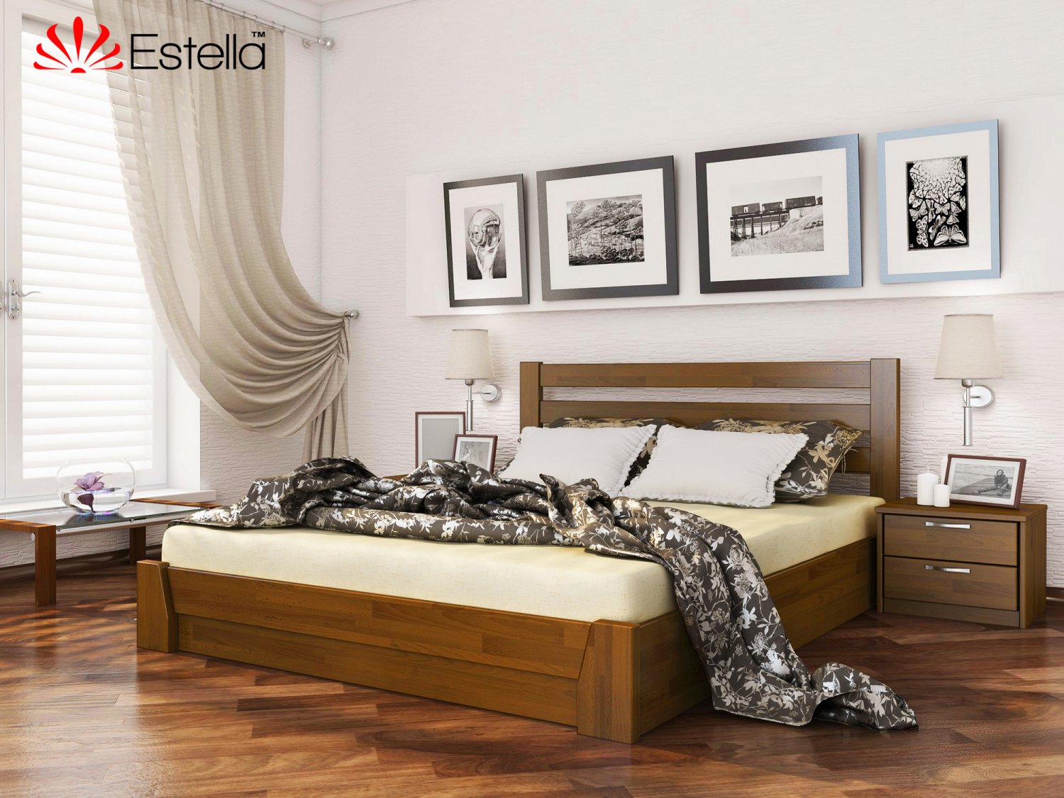 Кровать двуспальная 160х200 деревянная Estella Селена Орех Светлый (Щит-103) Л4
Кровать двуспальная 160х200 деревянная Estella Селена Орех Светлый (Щит-103) Л4