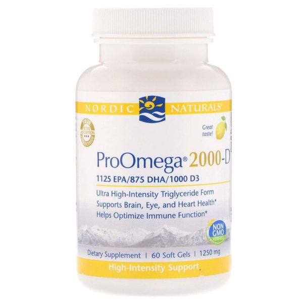 Рыбий жир Омега-3 + витамин D3 ProOmega 2000-D Nordic Naturals лимон 1250 мг 120 капсул (NN042)
Рыбий жир Омега-3 + витамин D3 ProOmega 2000-D Nordic Naturals лимон 1250 мг 120 капсул (NN042)