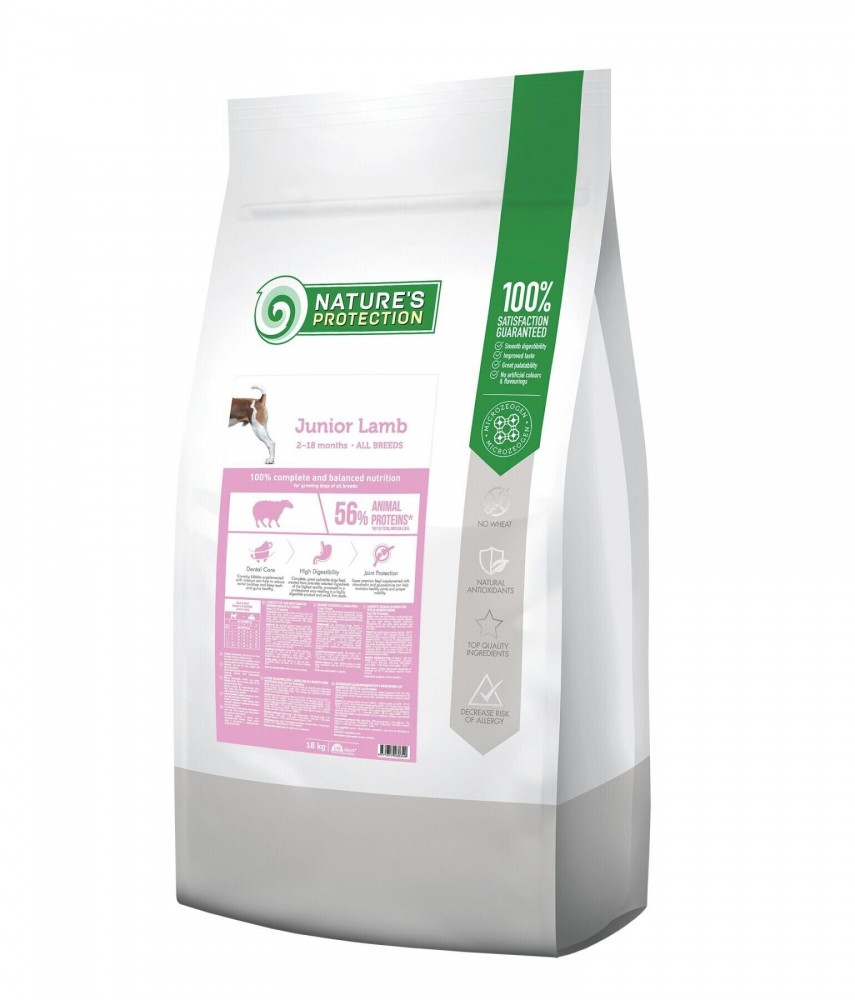 Сухой корм для щенков всех пород с ягненком Nature's Protection Junior Lamb All Breeds 18кг (NPB46034)
Сухой корм для щенков всех пород с ягненком Nature's Protection Junior Lamb All Breeds 18кг (NPB46034)