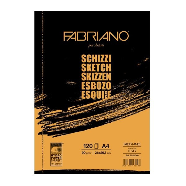 Альбом-склейка для эскизов A4 Fabriano Schizzi Sketch 90г/м2 120л (8001348171522)
Альбом-склейка для эскизов A4 Fabriano Schizzi Sketch 90г/м2 120л (8001348171522)