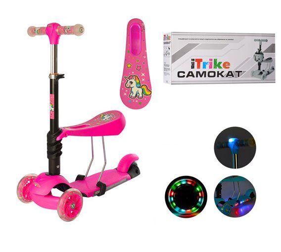 Самокат-беговел iTrike MAXI JR-3-076-A-P Фара Розовый (ПВХ 120 мм передние и 90 мм задние)
Самокат-беговел iTrike MAXI JR-3-076-A-P Фара Розовый (ПВХ 120 мм передние и 90 мм задние)