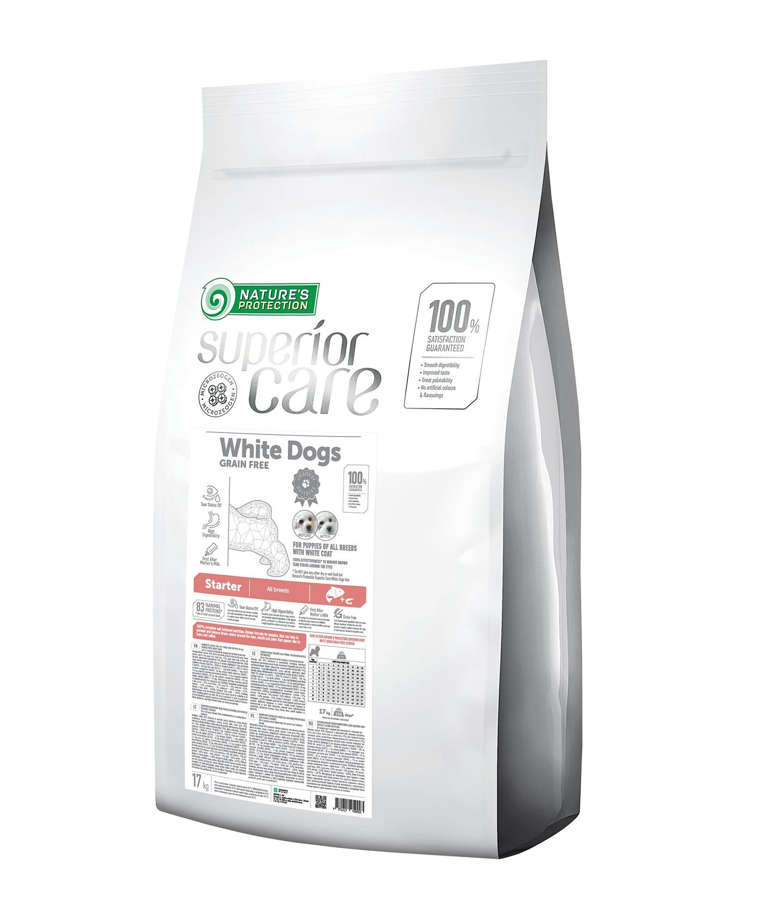 Сухой беззерновой корм для щенков с белой шерстью Nature's Protection Superior Care White Dog Starter All Breeds 17 кг
Сухой беззерновой корм для щенков с белой шерстью Nature's Protection Superior Care White Dog Starter All Breeds 17 кг