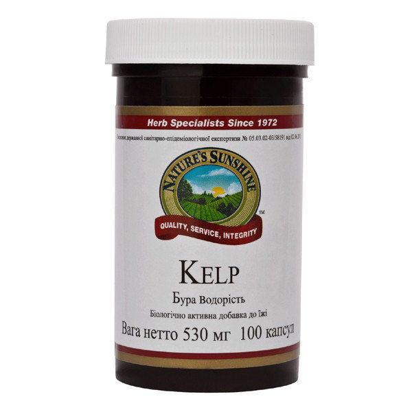 Бурая водоросль Kelp NSP США источник йода 100 капсул по 530 мг Original (0024)
Бурая водоросль Kelp NSP США источник йода 100 капсул по 530 мг Original (0024)