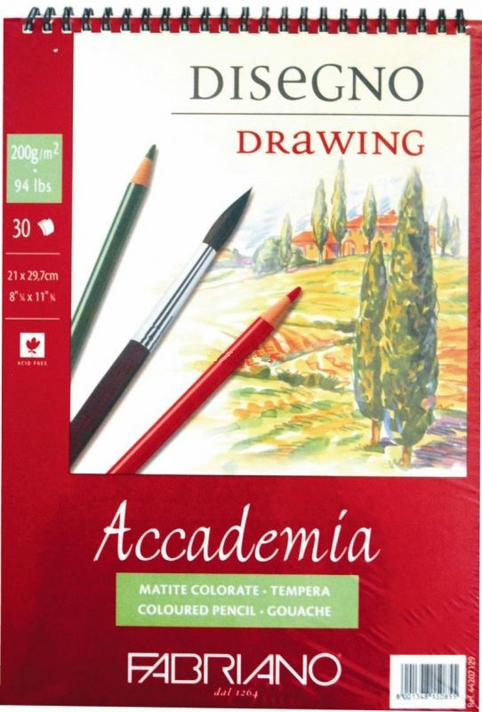Альбом для рисования A5 Fabriano Accademia 200г/м2 мелкое зерно на спирали 30л (8001348150848)
Альбом для рисования A5 Fabriano Accademia 200г/м2 мелкое зерно на спирали 30л (8001348150848)