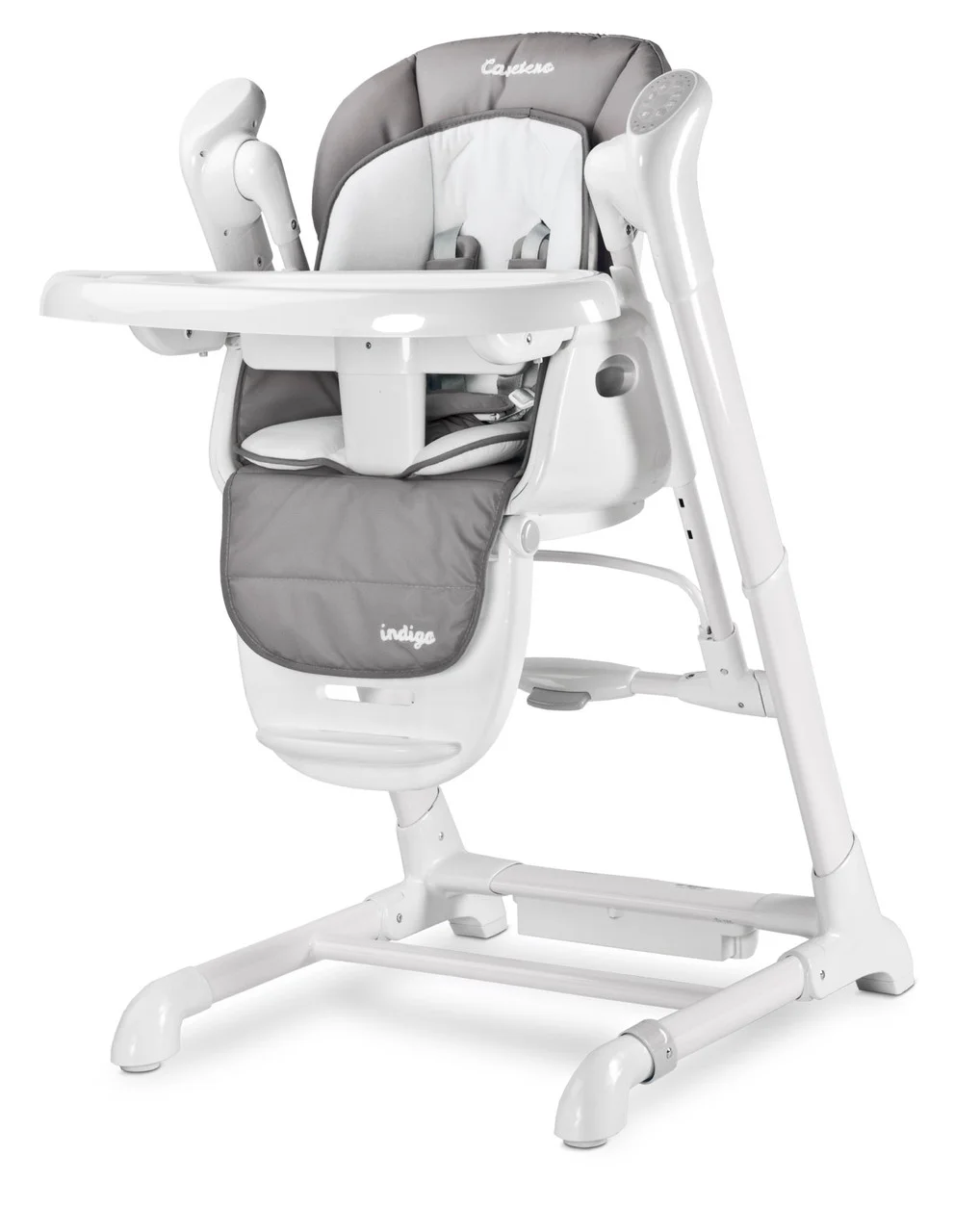 Стульчик для кормления + качели 2 в 1 Caretero Indigo Grey с регулировкой по высоте 6 позиций + таймер и дуга с игрушками
Стульчик для кормления + качели 2 в 1 Caretero Indigo Grey с регулировкой по высоте 6 позиций + таймер и дуга с игрушками