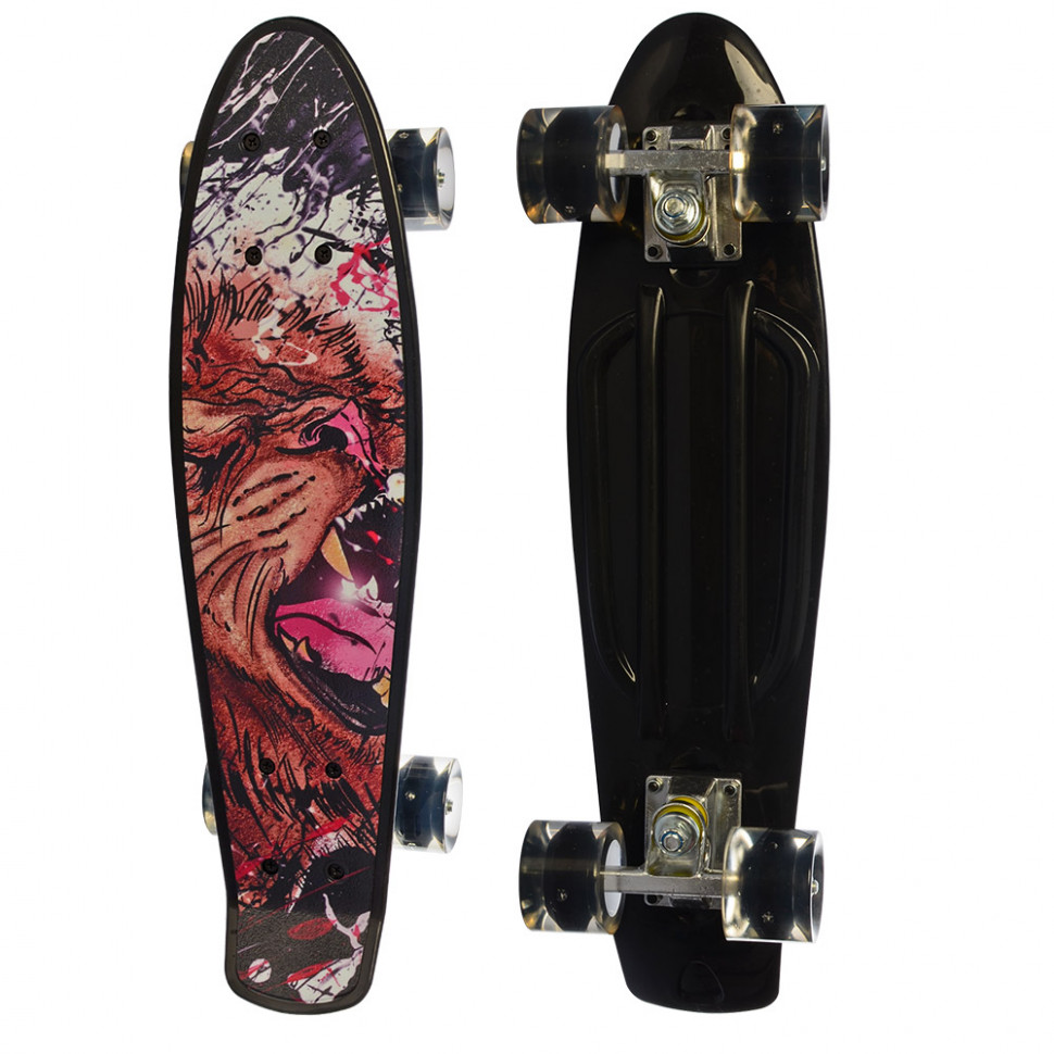 Детский скейтборд Пенни борд Profi Colorful Penny Board Черный с рисунком и светящимися колесами
Детский скейтборд Пенни борд Profi Colorful Penny Board Черный с рисунком и светящимися колесами