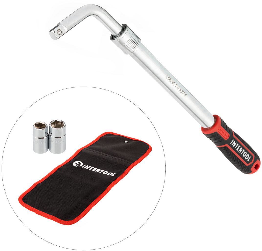 Ключ балонний телескопічний Intertool Storm 1/2 "17/19, 21/23 мм Cr-V Чохол (HT-1601)
Ключ балонний телескопічний Intertool Storm 1/2 "17/19, 21/23 мм Cr-V Чохол (HT-1601)