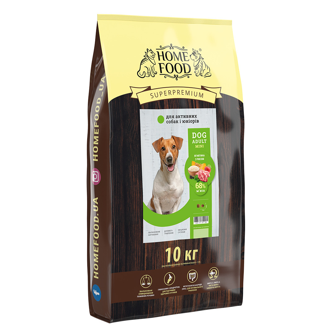 Сухой корм Home food (Хоум фуд) DOG ADULT MINI для собак малых пород с ягненком и рисом, 10 кг
Сухой корм Home food (Хоум фуд) DOG ADULT MINI для собак малых пород с ягненком и рисом, 10 кг
