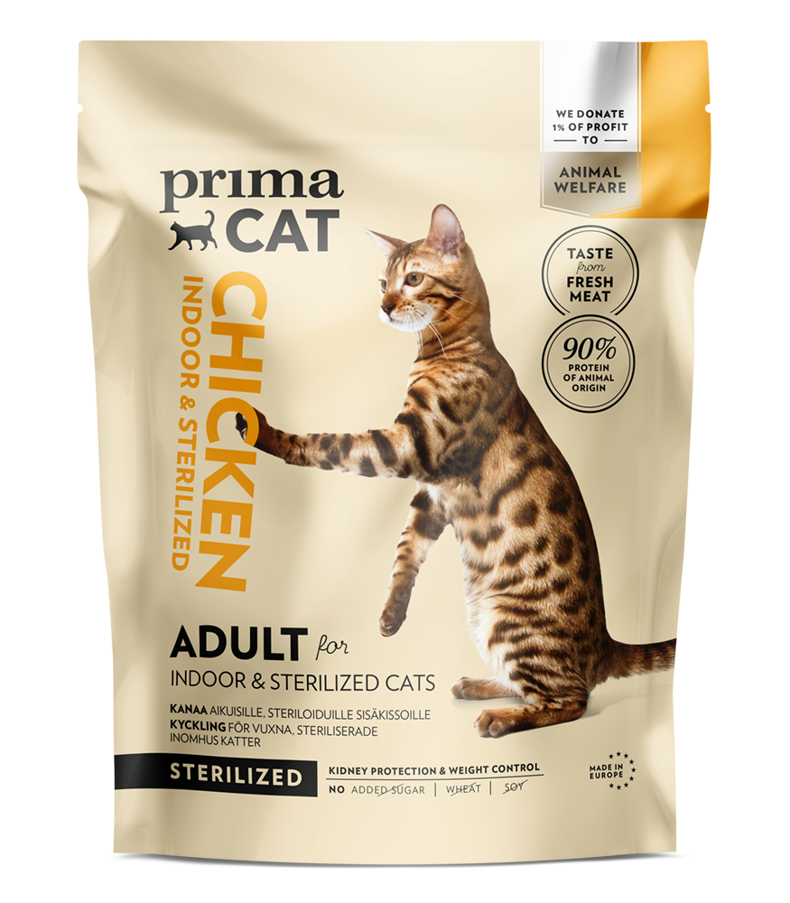 Сухой корм для стерилизованных взрослых котов с курицей Prima Pet Premium 1.4 кг
Сухой корм для стерилизованных взрослых котов с курицей Prima Pet Premium 1.4 кг