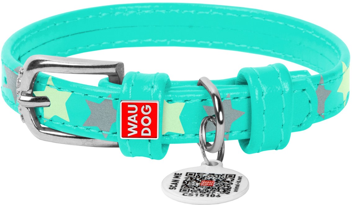 Ошейник для собак кожаный Collar WAUDOG Glamour с QR паспортом, узор "Звёздочка", светящийся/светоотражающий, XS, Ш 15 мм, Дл 27-36 см
Ошейник для собак кожаный Collar WAUDOG Glamour с QR паспортом, узор "Звёздочка", светящийся/светоотражающий, XS, Ш 15 мм, Дл 27-36 см