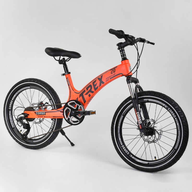 Детский спортивный велосипед с магниевой рамой, 7 скоростей, 20’’ CORSO «T-REX» Orange (100096)
Детский спортивный велосипед с магниевой рамой, 7 скоростей, 20’’ CORSO «T-REX» Orange (100096)