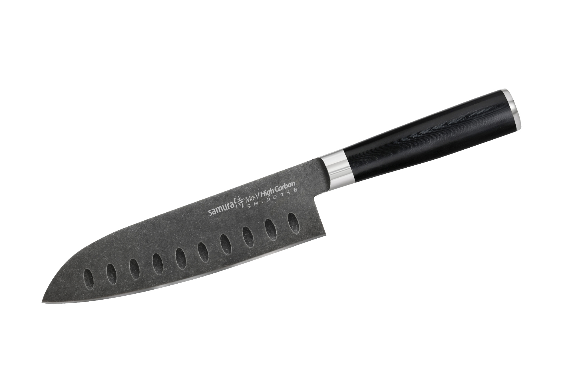 Нож кухонный Сантоку с желобчатой линией лезвия, 180 мм, Samura "Mo-V Stonewash" (SM-0094B)
Нож кухонный Сантоку с желобчатой линией лезвия, 180 мм, Samura "Mo-V Stonewash" (SM-0094B)