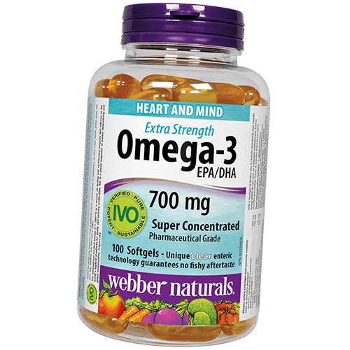 Омега 3 Супер Концентрат, Omega-3 Extra Strength 700, Webber Naturals 100гелкапс (67485003)
Омега 3 Супер Концентрат, Omega-3 Extra Strength 700, Webber Naturals 100гелкапс (67485003)