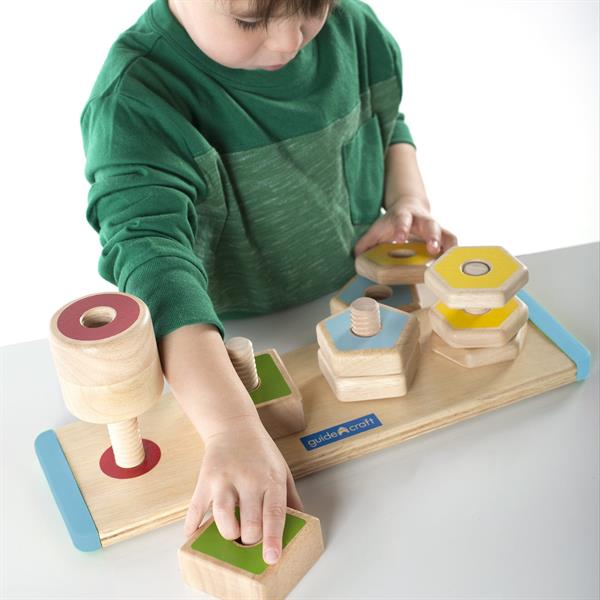 Деревянная логическая пирамидка Guidecraft Manipulatives Фигуры на резьбе (G6901)
Деревянная логическая пирамидка Guidecraft Manipulatives Фигуры на резьбе (G6901)