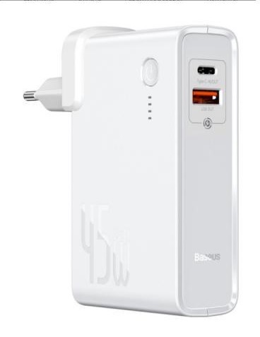 Зарядний пристрій Baseus Power Station(GaN)2 in1 Q. C. Power bank & Charger C+U 10000mAh 45W
Зарядний пристрій Baseus Power Station(GaN)2 in1 Q. C. Power bank & Charger C+U 10000mAh 45W