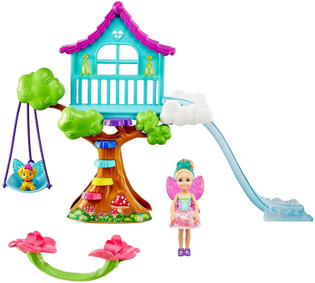 Кукла Барби Челси Дримтопия Фея Barbie Dreamtopia Chelsea Fairy Doll and Fairytale Treehouse Playset
Кукла Барби Челси Дримтопия Фея Barbie Dreamtopia Chelsea Fairy Doll and Fairytale Treehouse Playset