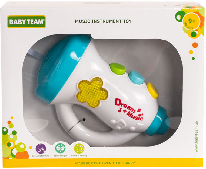 Игрушка для малышей Baby Team Музыкальный инструмент Труба (8625_труба) (4824428086257)
Игрушка для малышей Baby Team Музыкальный инструмент Труба (8625_труба) (4824428086257)