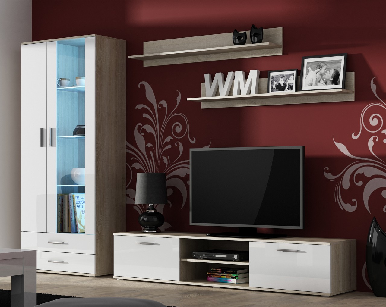 Гостиная стенка комплект из ламинированной ДСП и стекла Soho 8 Дуб Сонома/Белый Сama Польша без подсветки
Гостиная стенка комплект из ламинированной ДСП и стекла Soho 8 Дуб Сонома/Белый Сama Польша без подсветки