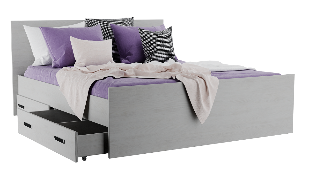 Кровать двуспальная с ящиками для белья КАМА БС MebelLoft КАМА 160х200 см белое дерево 150409
Кровать двуспальная с ящиками для белья КАМА БС MebelLoft КАМА 160х200 см белое дерево 150409