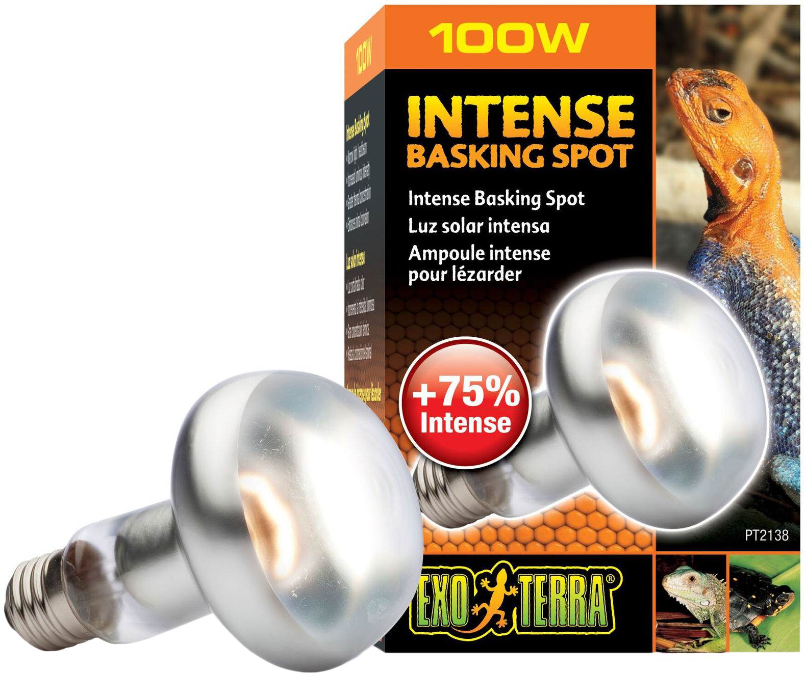 Рефлекторная лампа накаливания Exo Terra «Intense Basking Spot» для обогрева 100 Вт, E27
Рефлекторная лампа накаливания Exo Terra «Intense Basking Spot» для обогрева 100 Вт, E27